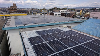 名古屋支店の太陽光発電設備が完成しました。
